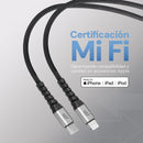 Cable Tipo C a Lightning 1.8m Carga Ultra Rápida 30W MFi Certificado