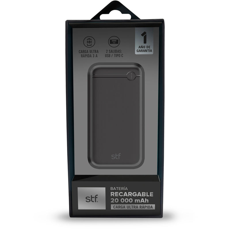 Bateria powerbank recargable 20W | STF Premium | 20,000 mAh para celular