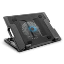 Base enfriadora para laptop Multi: 4 ángulos ajustables, luz LED
