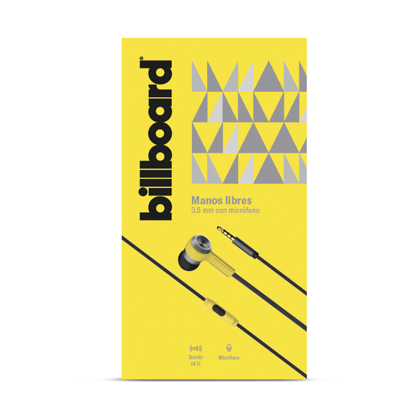 Audífono Alámbrico In-ear | Billboard Manos libres | Con micrófono, conexión3.5 mm