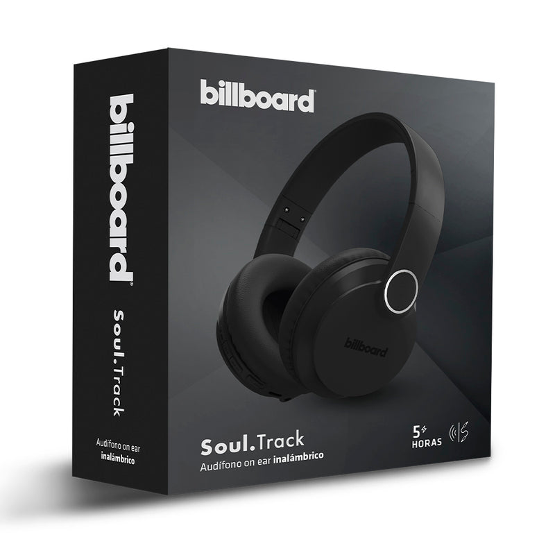 Audífonos Inalámbricos On-ear | Billboard Soul Track | Función dual, - 5 hrs uso Negro