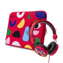 Kit Audífonos y funda  |STF Alex Siordia 2 en 1 | 14 pulgadas para computadora rojo