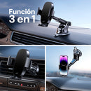 Soporte Celular Auto 3 en 1: Tablero, Parabrisas, Ventilación 360° Automático