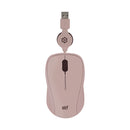 Mouse Alámbrico Retráctil STF VIVA: 1600 DPI, Ergonómico, USB, 80cm, Nude