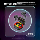 Audifonos Inalambricos Tws MSTWS-210 Gaming Beast STF ENC Luz Led