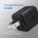 Cargador Pared GaN 30W Tipo C Carga Rápida Compacto