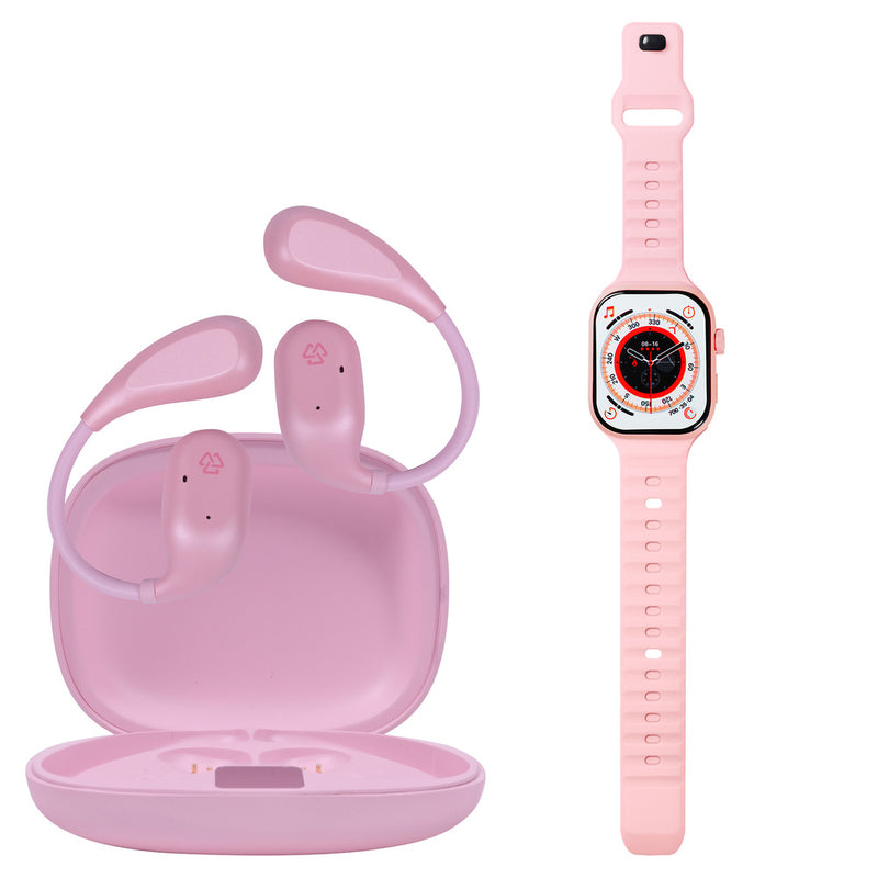 Kronos Train Pack STF: Smartwatch 2" + Audífonos Inalámbricos OWS, resistentes al agua