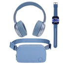 3 kit all in one STF: Audifonos On Ear + Smartwatch + Crossbody Azul