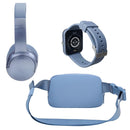 3 kit all in one STF: Audifonos On Ear + Smartwatch + Crossbody Azul