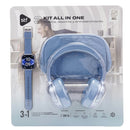 3 kit all in one STF: Audifonos On Ear + Smartwatch + Crossbody Azul