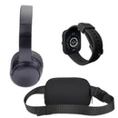 3 kit all in one STF: Audifonos On Ear + Smartwatch + Crossbody Negro