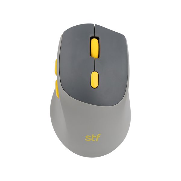 Mouse inalámbrico óptico STF VIVA: Batería recargable, 1600 DPI, Gris
