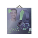 Audífonos alámbricos OE STF VIVA: Micrófono, 40mm, Verde