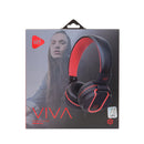 Audífonos alámbricos OE STF VIVA: Micrófono, 40mm, Rojo