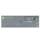 Kit Teclado inalámbrico + Reposa muñecas  | STF VIVA! | Para computadora gris