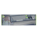 Kit Teclado inalámbrico + Reposa muñecas  | STF VIVA! | Para computadora gris