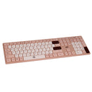 Kit Teclado inalámbrico + Reposa muñecas  | STF VIVA | Para computadora rosa