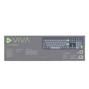 Teclado Inalámbrico STF VIVA: 2.4GHz, Bluetooth 5.0, 110 Teclas, Multimedia, Windows/Mac Gris