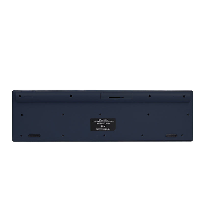 Teclado Inalámbrico STF VIVA: 2.4GHz, Bluetooth 5.0, 110 Teclas, Multimedia, Windows/Mac Gris