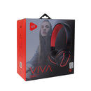 Audífonos alámbricos OE STF VIVA: Micrófono, 40mm, Rojo