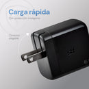 Cargador Pared GaN 45W Dual Tipo C Carga Ultra Rápida Enchufe Plegable