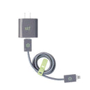 3 Pack Carga Ultra Rápida STF VIVA: Cargador 20W + Cable 60 W Tipo C-Lightning + Kit protector Gris