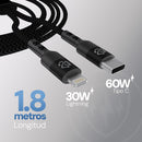 2 Pack Cargador GaN 30W + Cable Tipo C/Lightning Carga Rápida PD