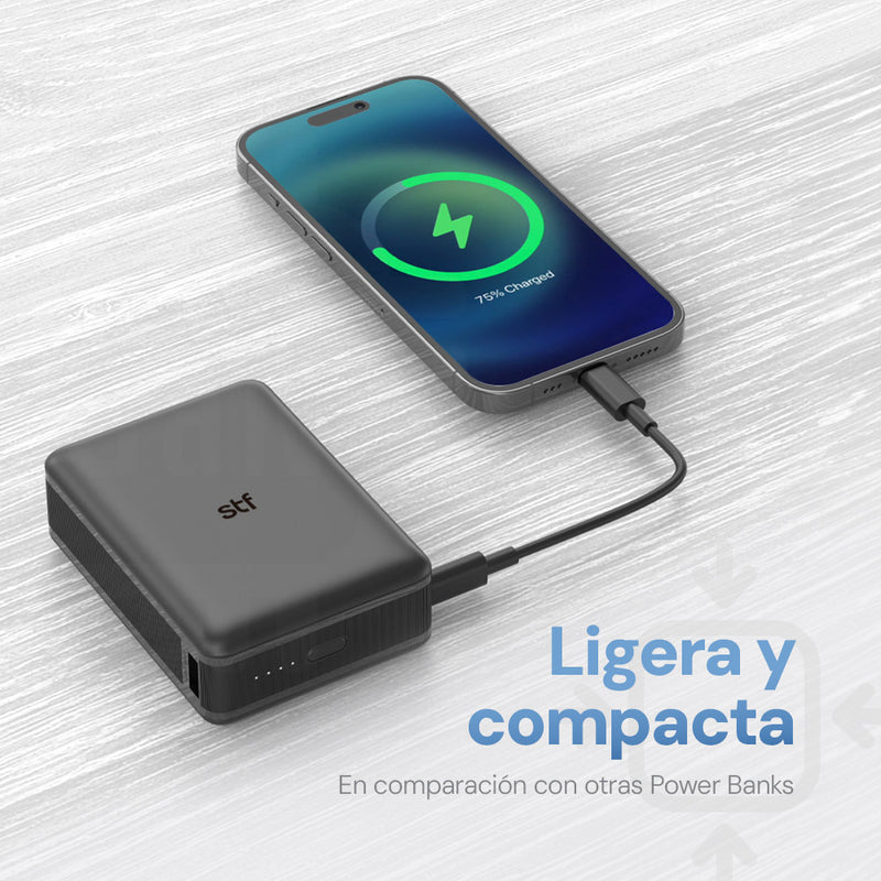 Bateria power bank 22W 10,000 mAh Carga Ultra rápida