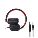 Audífonos alámbricos OE STF VIVA: Micrófono, 40mm, Rojo