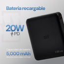 Batería STF Power Bank: 5000mAh, Carga Ultra Rápida, 20W