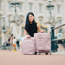 Maleta de viaje + Mochila Dott Cool Capital Combo Equipaje Carry On Cabina Rosa