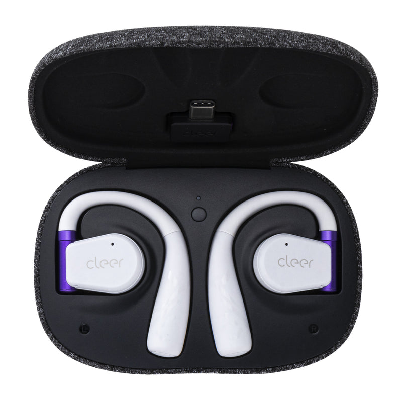 Audifonos Cleer ARC II Gaming Open-Ear: Baja Latencia, IPX5, 35h Batería, UV Case blanco
