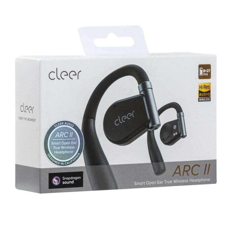 Audifonos Cleer ARC II Music Open-Ear: conexión 5.3, Hi-Res Audio, 35h Batería, UV Case azul