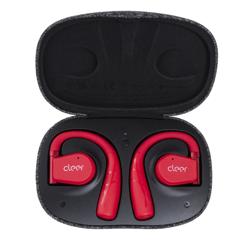 Audifonos Cleer ARC II Sport Open-Ear: conexión 5.3, IPX5, 35h Batería, UV Case red