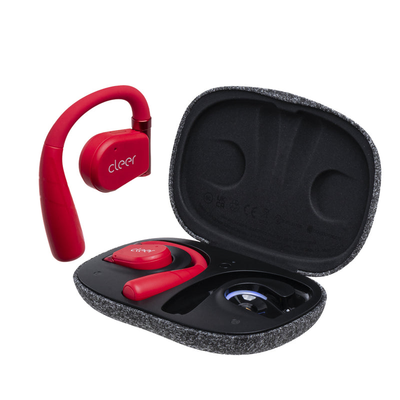 Audifonos Cleer ARC II Sport Open-Ear: conexión 5.3, IPX5, 35h Batería, UV Case red