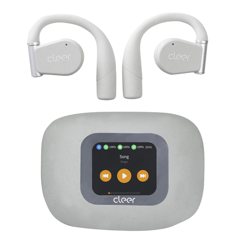 Audifonos Cleer ARC 3 Open-Ear: Sonido Hi-Res, Dolby Atmos, 50h Batería, IPX7 gris