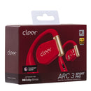 Audifonos Cleer ARC 3 Sport-Pro Open-Ear: Hi-Res, IPX7, 50h Batería, Estuche Smart UV rojo