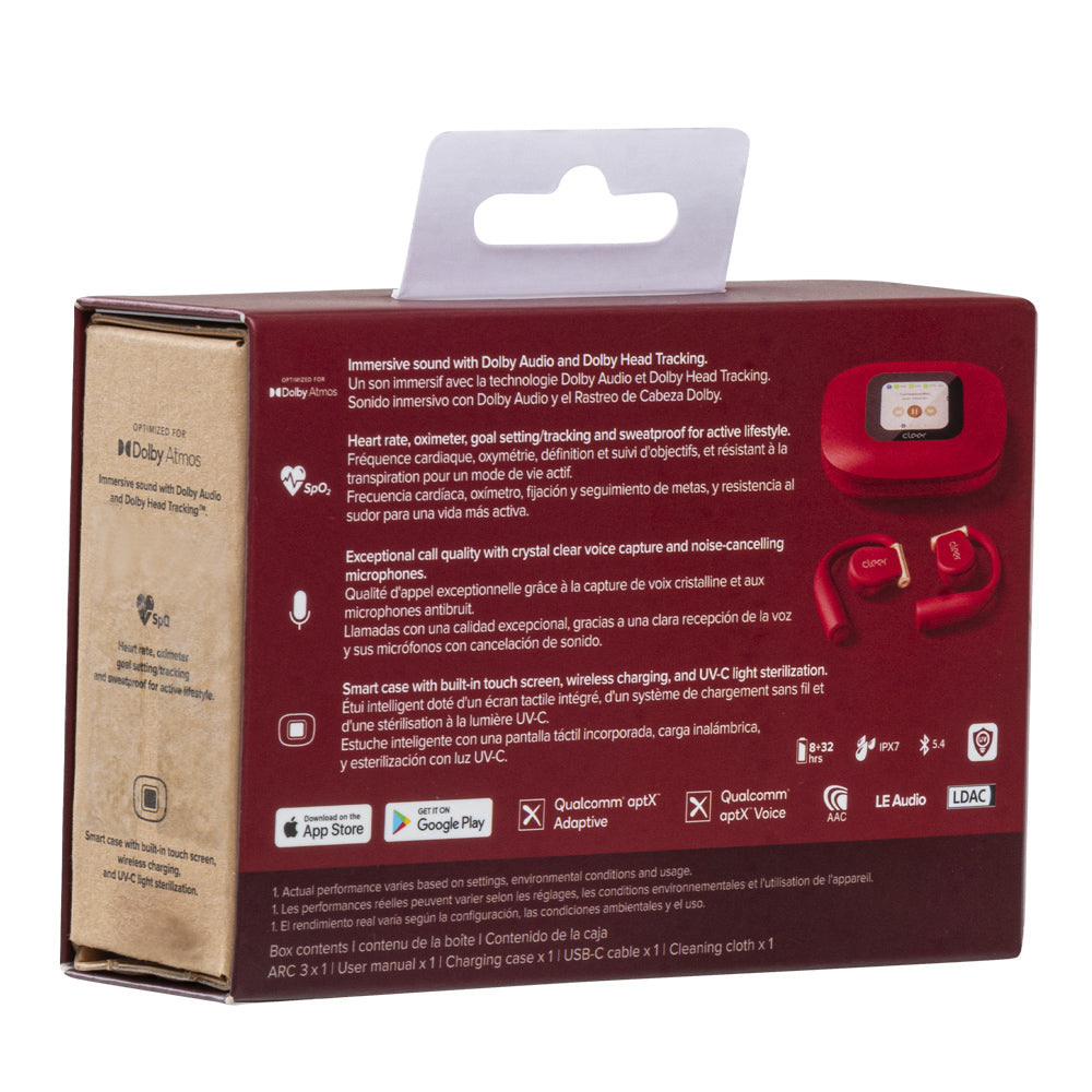 Cleer ARC 3 Sport-Pro: Audifonos Open-Ear IPX7, Hi-Res, 50h