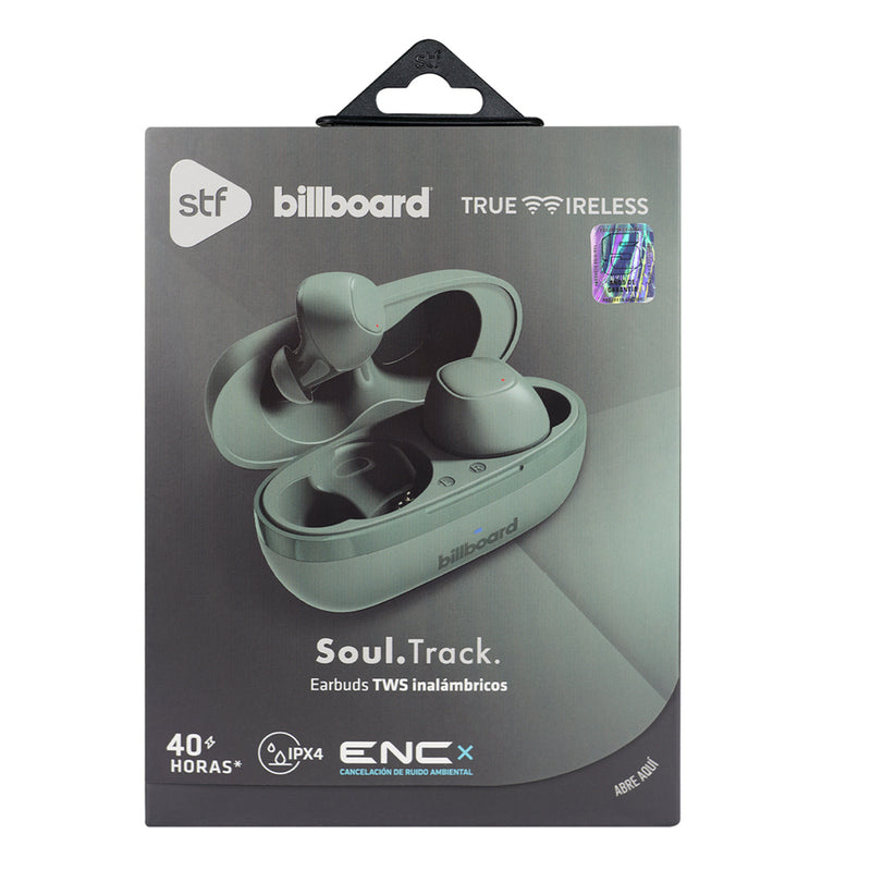 Audífonos inalambricos TWS STF -Billboard Soul track: ENC, 5hrs uso, protección IPX4, verde