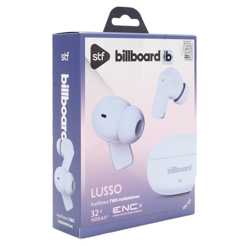 Audífonos inalámbricos TWS STF Billboard Lusso: 32 h de batería, ENC, Lila