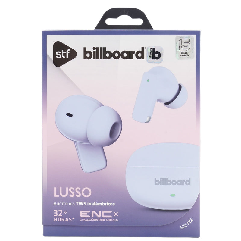 Audífonos inalámbricos TWS STF Billboard Lusso: 32 h de batería, ENC, Lila