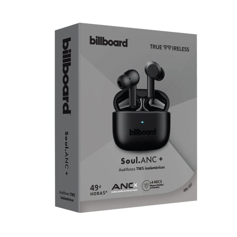 Audífonos Inalámbricos True Wireless | Billboard Soul ANC Plus | ANC, ENC, IPX5, 4 micrófonos