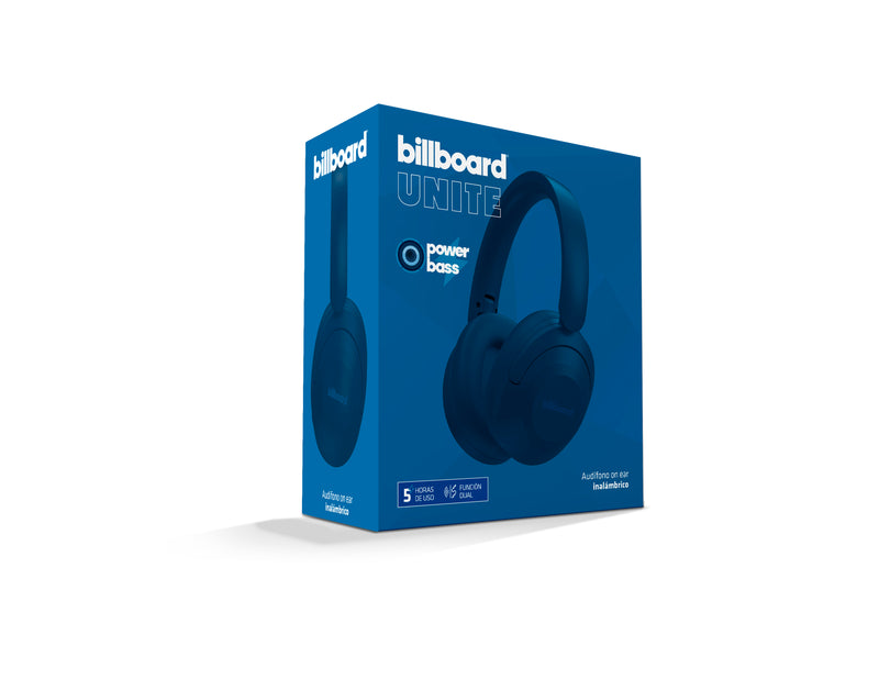Audífonos Inalámbricos On-ear | Billboard Unite | 5hrs uso bajos potenciados azul