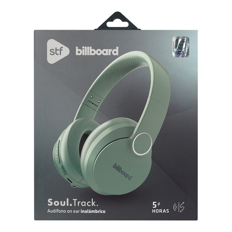 Audífonos Inalámbricos On-ear STF- Billboard Soul Track: 5hrs uso, función dual, verde