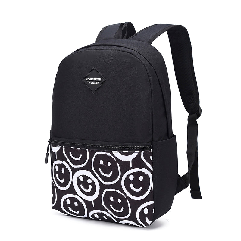 Mochila para laptop + mouse alámbrico | CoolCapital Happy Face | 15" pulgadas combo