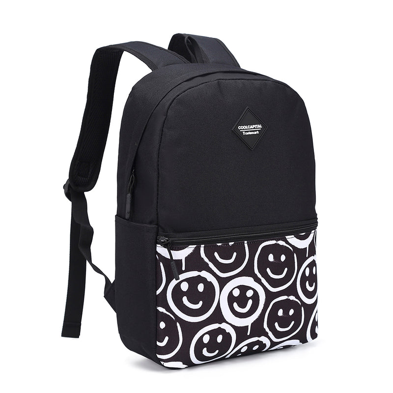 Mochila para laptop + mouse alámbrico | CoolCapital Happy Face | 15" pulgadas combo