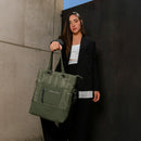 Bolsa CoolCapital Tote Bag Fuji: Laptop 14", Resistente y Ajustable, Verde