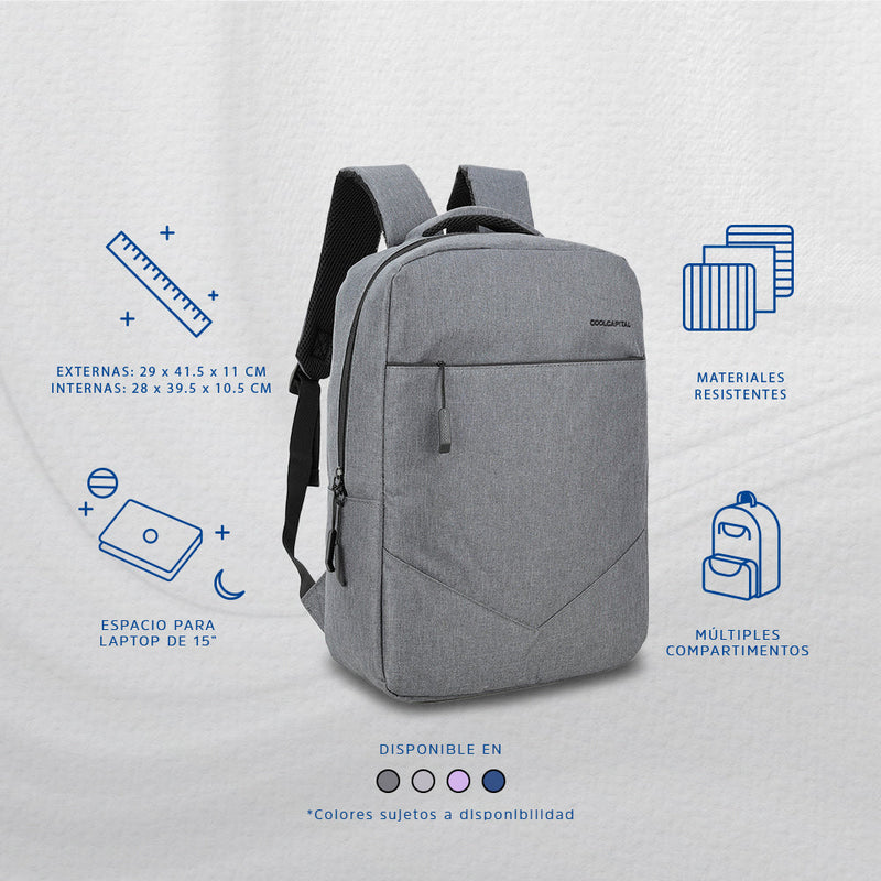 Mochila para laptop | CoolCapital Carmel | 15" pulgadas Gris oscuro