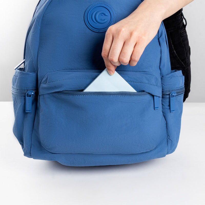 Mochila Canyon para Laptop 14" con Cangurera: Protección y Organización Total, Azul