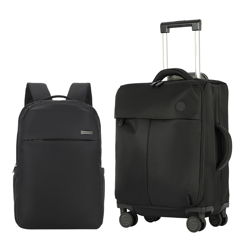 Maleta de viaje + Mochila Dott Cool Capital Combo Equipaje Carry On Cabina negra